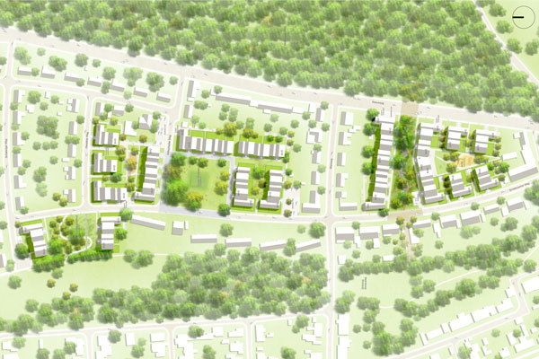 Wettbewerb Schlebuscher Weg in Köln-Höhenhaus / Städtebau  2. Preis